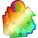 Shiny Rainbow Beach Ball Capybara