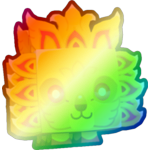 Shiny Rainbow Bejeweled Lion