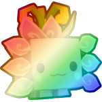 Shiny Rainbow Blooming Axolotl