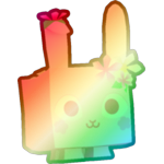 Shiny Rainbow Blossom Bunny