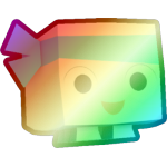 Shiny Rainbow Blue BIG Maskot