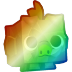 Shiny Rainbow Boulder Boar