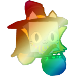 Shiny Rainbow Broomstick Cat