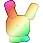 Shiny Rainbow Bubble Bunny