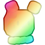 Shiny Rainbow Bubble Cat