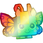 Shiny Rainbow Butterfly Pony