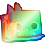 Shiny Rainbow Candycane Shake Shark