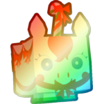 Shiny Rainbow Candycane Unicorn