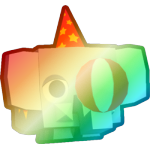 Shiny Rainbow Carnival Elephant
