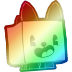 Shiny Rainbow Cartoon Corgi