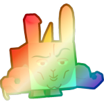 Shiny Rainbow Chad Bunny