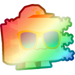 Shiny Rainbow Chill Axolotl
