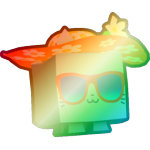 Shiny Rainbow Chill Cat