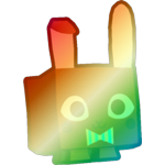 Shiny Rainbow Chocolate Bunny