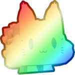 Shiny Rainbow Cloud Cat
