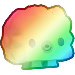 Shiny Rainbow Cloud Hedgehog