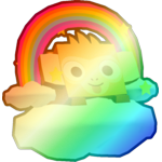 Shiny Rainbow Cloud Monkey