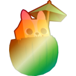 Shiny Rainbow Coconut Corgi