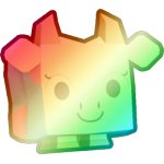 Shiny Rainbow Cotton Candy Cow