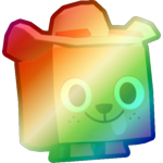Shiny Rainbow Cowboy Dog