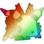 Shiny Rainbow Creepy Wolf