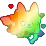 Shiny Rainbow Cupid Corgi