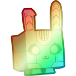 Shiny Rainbow Cyber Bunny
