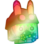 Shiny Rainbow Cyberpunk Bunny