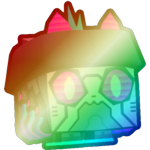 Shiny Rainbow Cyberpunk Cat