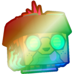 Shiny Rainbow Cyberpunk Dog
