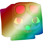 Shiny Rainbow Cyberpunk Gecko