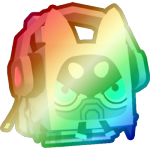 Shiny Rainbow Cyberpunk Husky