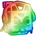 Shiny Rainbow Cyberpunk Lemur