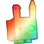 Shiny Rainbow Cyborg Bunny