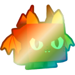 Shiny Rainbow Demon Cat