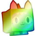 Shiny Rainbow Dino Cat