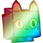 Shiny Rainbow Doodle Cat