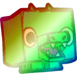 Shiny Rainbow Doodle Crocodile