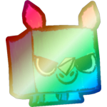 Shiny Rainbow Doodle Rhino