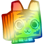 Shiny Rainbow Doodle Tiger