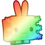 Shiny Rainbow Easter Axolotl