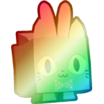 Shiny Rainbow Easter Cat