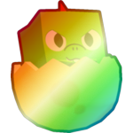 Shiny Rainbow Egg Dino