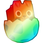 Shiny Rainbow Egg Dog