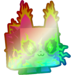 Shiny Rainbow Electric Cat