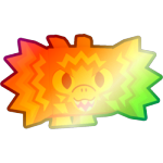 Shiny Rainbow Electric Dino