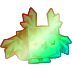Shiny Rainbow Emerald Owl