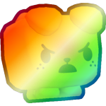 Shiny Rainbow Emoji Dog