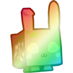 Shiny Rainbow Enchanted Bunny