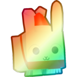 Shiny Rainbow Festive Bunny